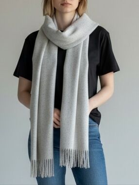 Reitmans Soft Blanket Scarf Speckled Grey With Black